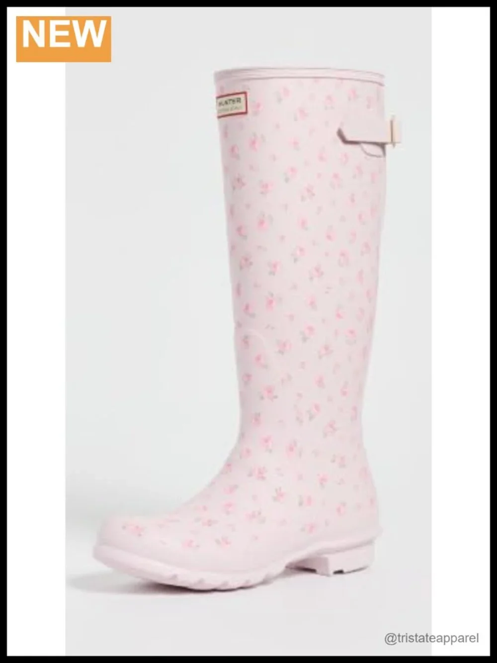 Hunter Womens Original Tall Adjustable Back Rain Boots Rubber Mid-Calf